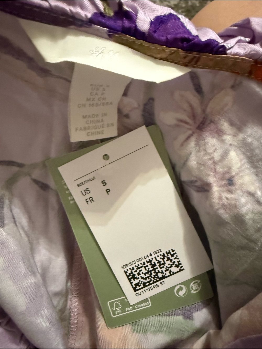 H&M Lilac Floral Wrap Dress with Purple Accents - Picture 3 of 3